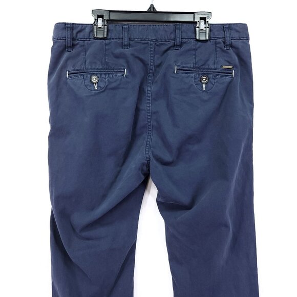 Paco Rabanne Comfort Cotton Pants Size 32X32 Mens Comfort Chinos Blue - Picture 10 of 14